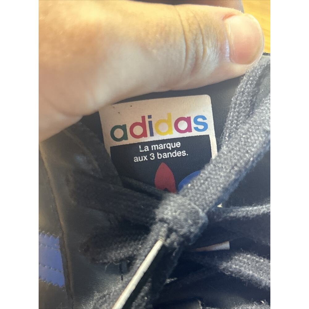 Adidas Superstar J Colorful Stripe Black Leather FW5235 Men's Size 10.5 - Picture 7 of 9